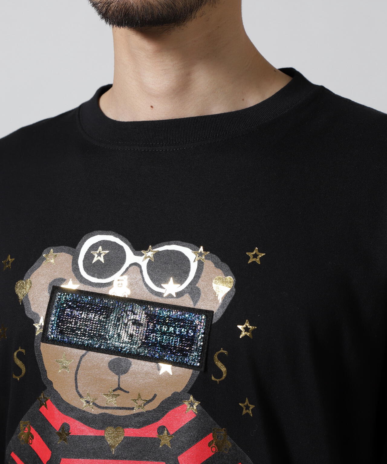 STUD MUFFIN/スタッドマフィン/BEAR シークイン SS TEE