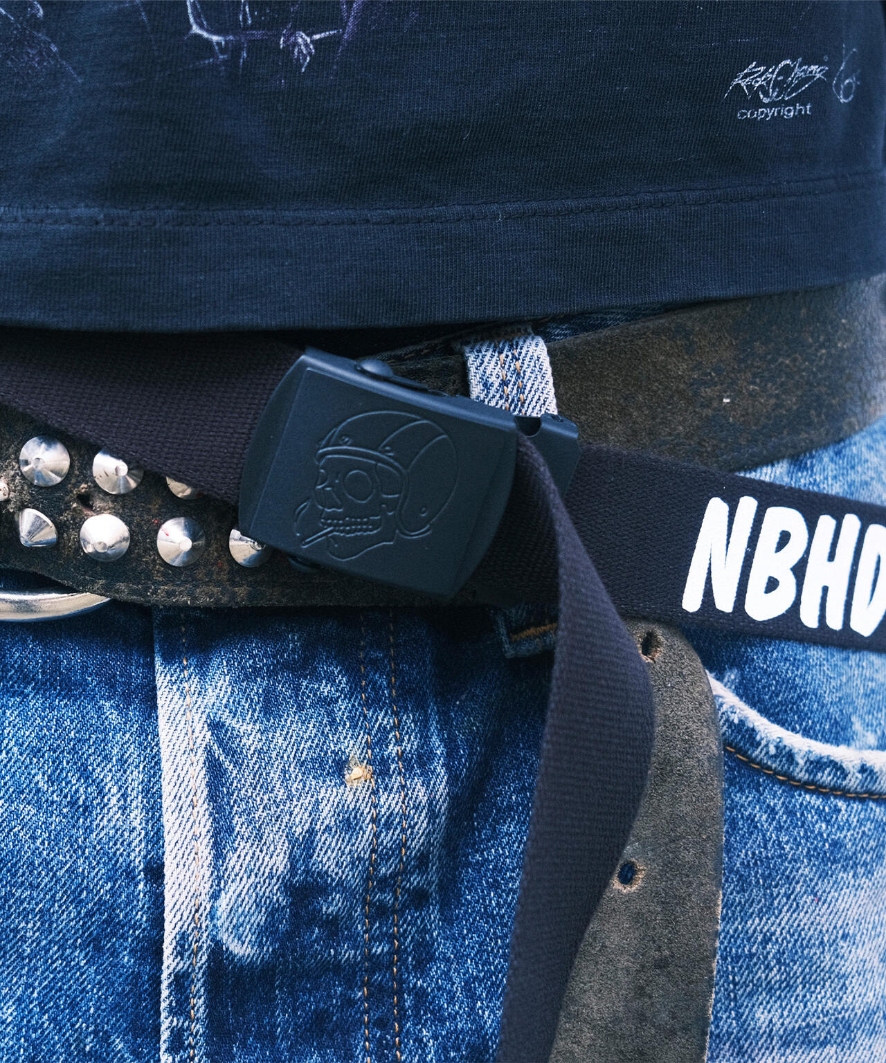 SAINT MICHAELxNEIGHBORHOOD/セントマイケル×ネイバーフッド/STHD . GI BELT NAVY