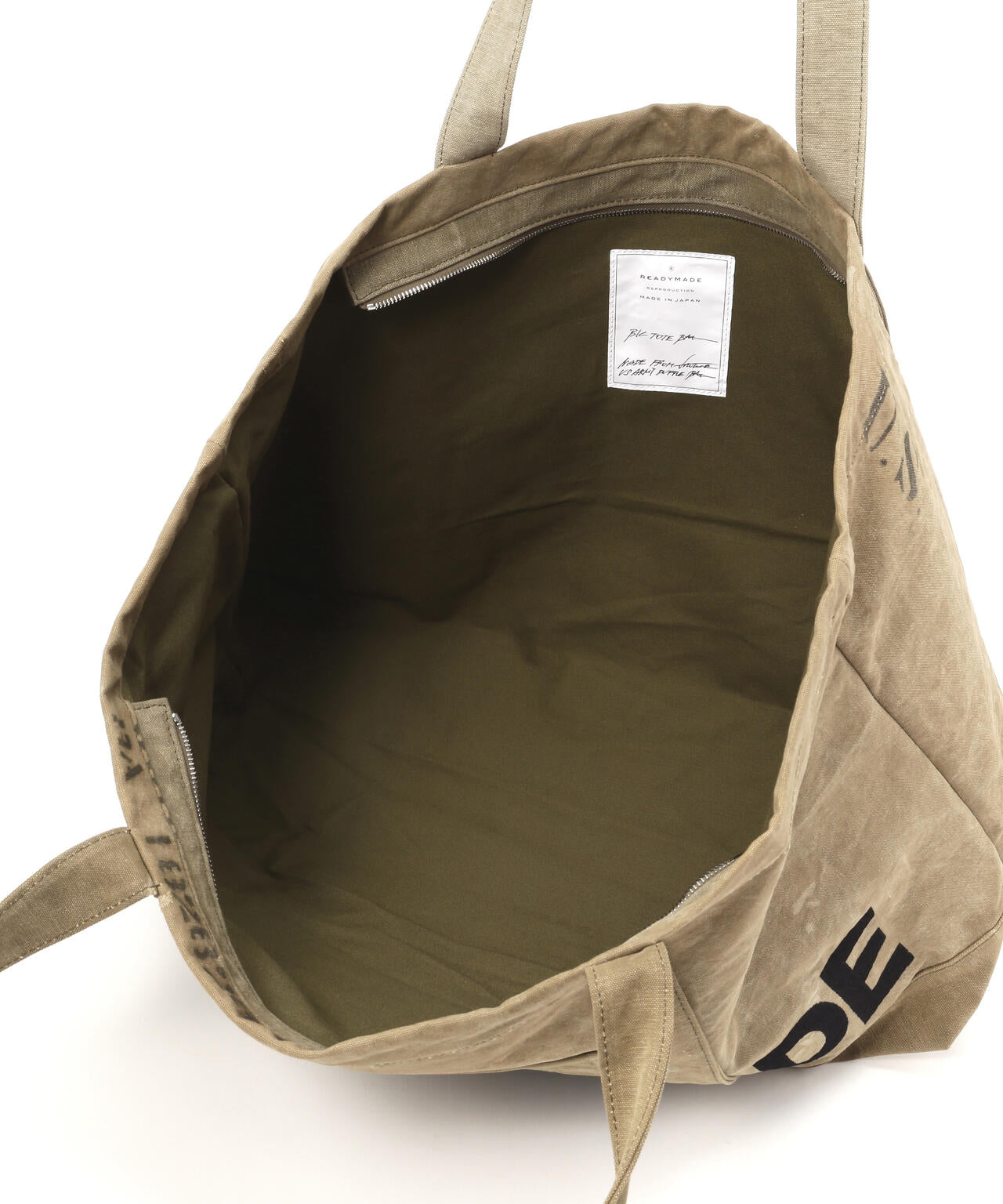 READYMADE/レディーメイド/BIG TOTE KHAKI