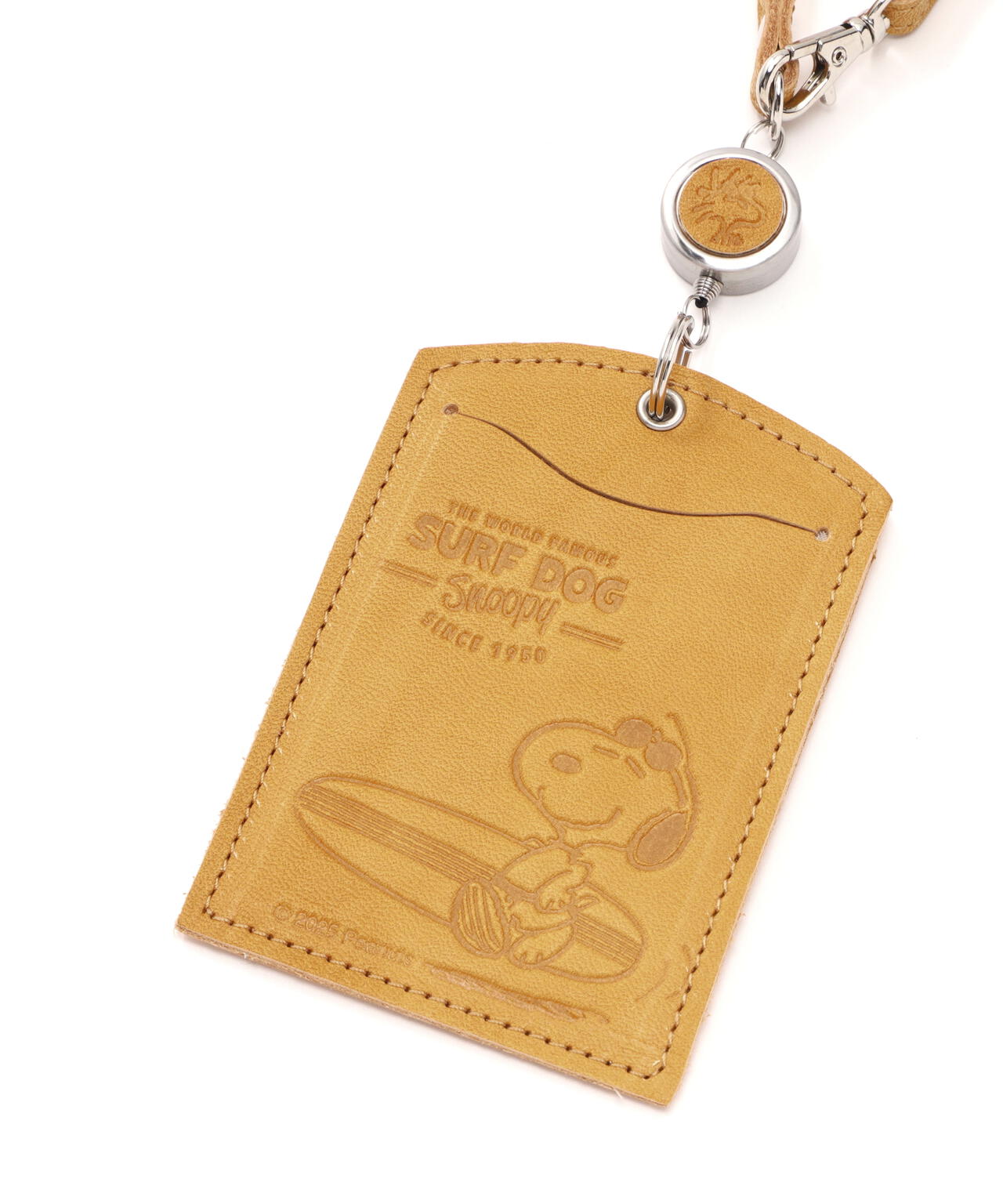 SNOOPY LEATHER COLLECTION/スヌーピーレザーコレクション/リール付きパスケース