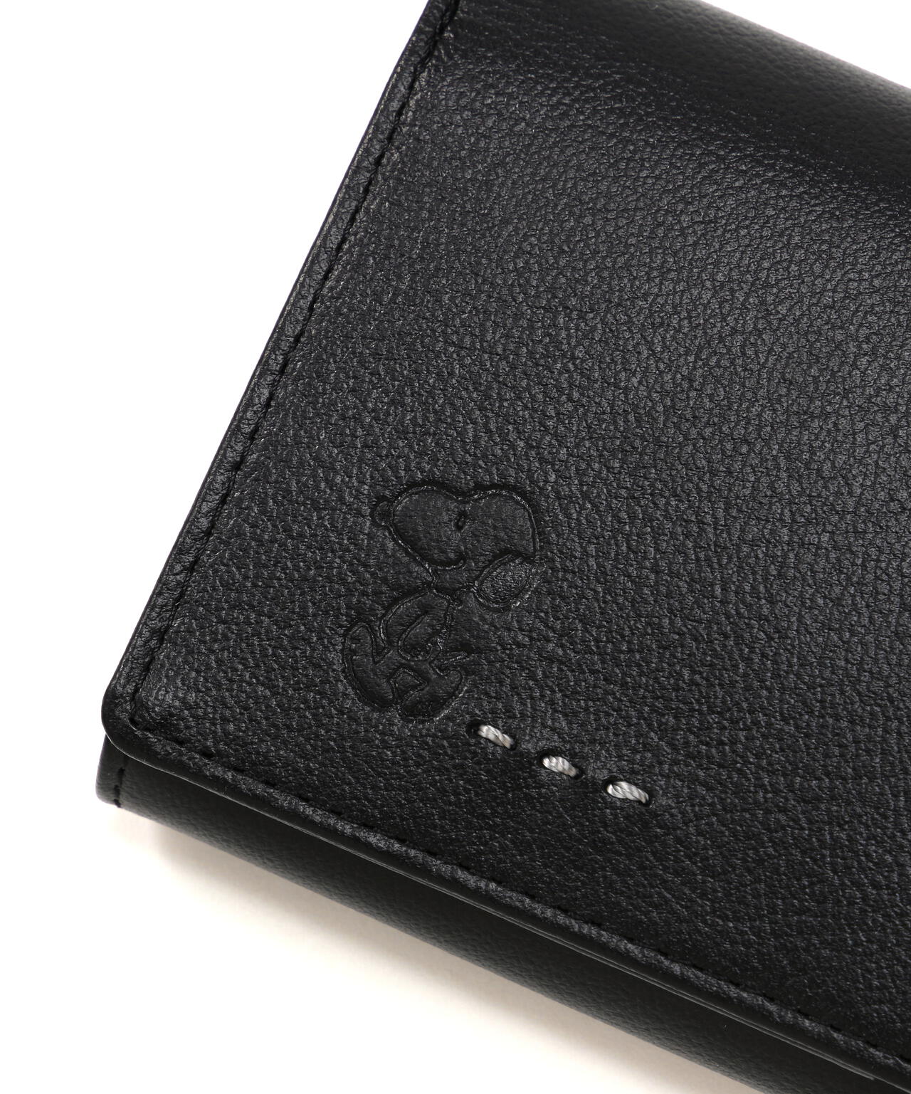 SNOOPY LEATHER COLLECTION/スヌーピーレザーコレクション/ステッチシリーズ ２ルーム二つ折