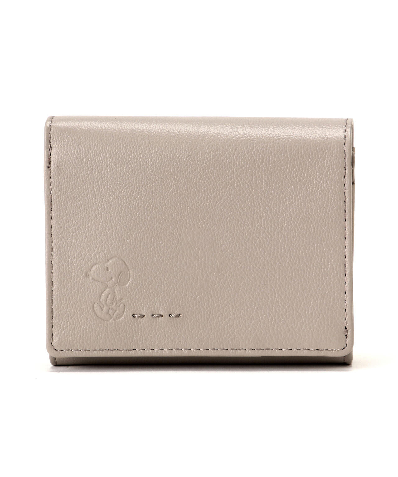 SNOOPY LEATHER COLLECTION/スヌーピーレザーコレクション/ステッチシリーズ ２ルーム二つ折