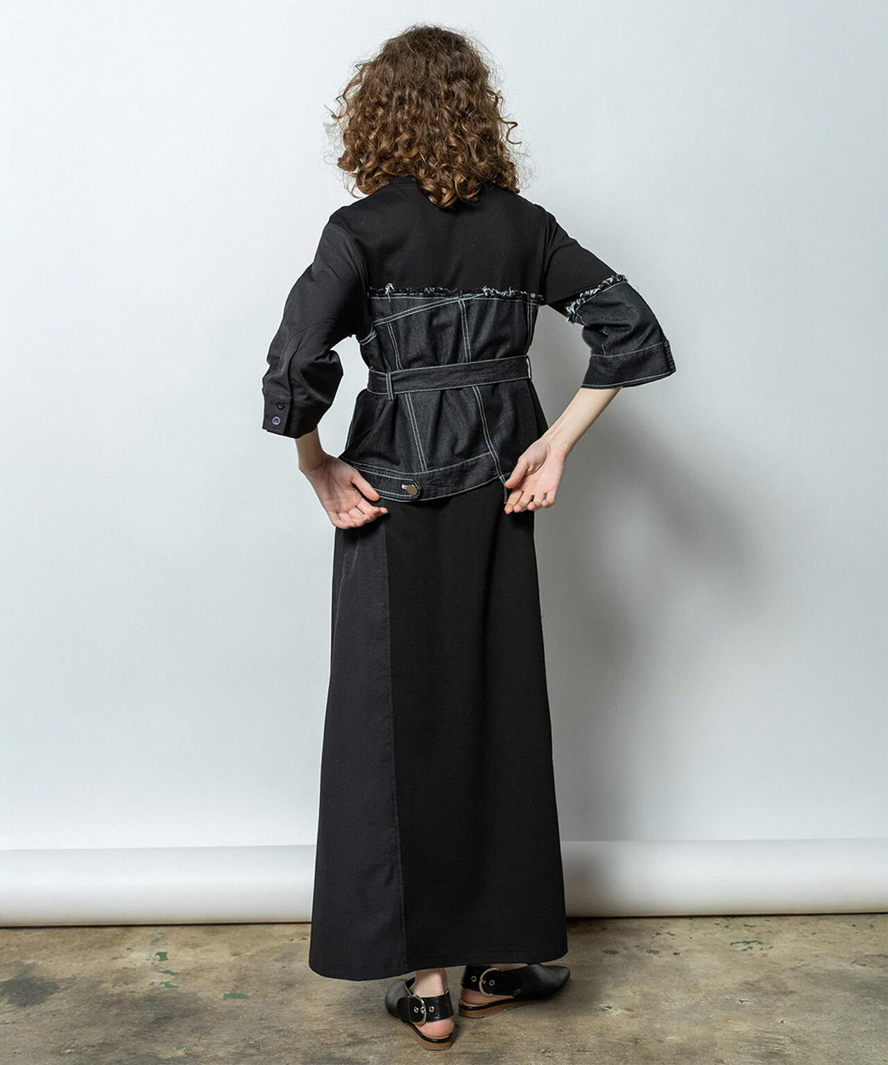 AULA AILA/アウラアイラ/DENIM COMBINATION ONE PIECE