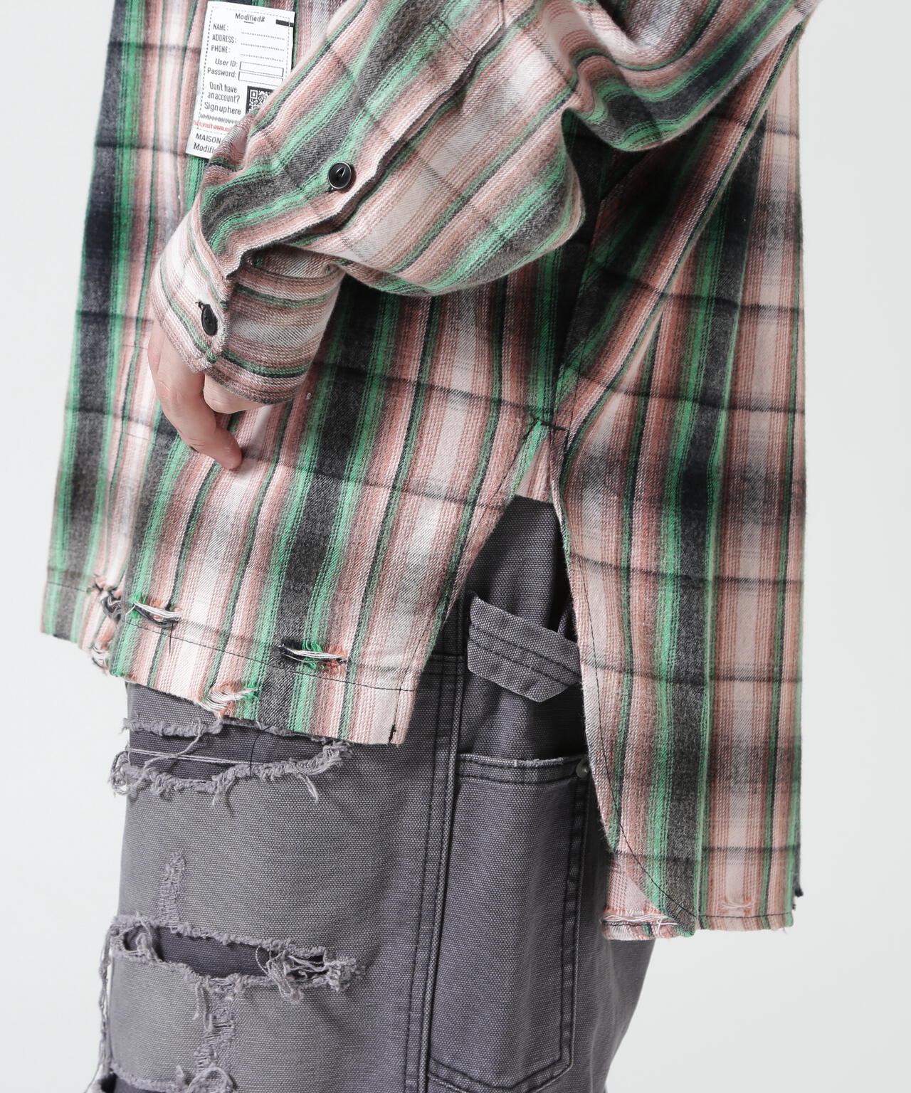 Maison MIHARAYASUHIRO/メゾン ミハラヤスヒロ/VINTAGE LIKE CHECK L/S SHIRT