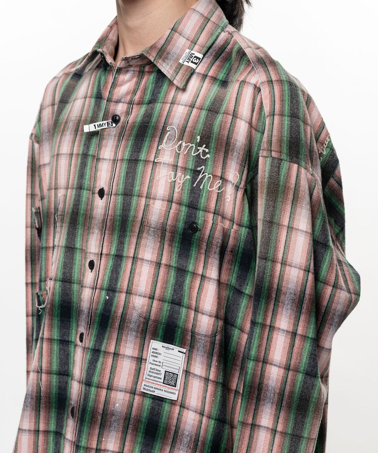 Maison MIHARAYASUHIRO/メゾン ミハラヤスヒロ/VINTAGE LIKE CHECK L/S SHIRT