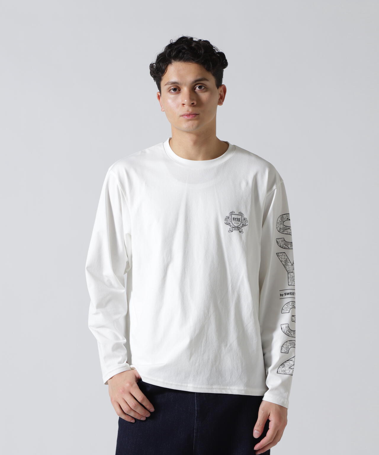 SY32 by SWEET YEARS/エスワイサーティトゥ バイ スィートイヤーズ/NEO SHIELD LOGO L/S TEE