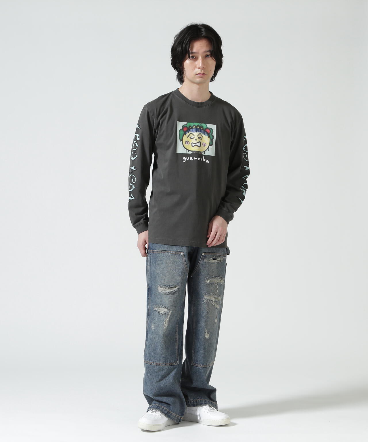 guernika/ゲルニカ/Drooping COJI-COJI Vintage Style Long Sleeve T-shirt
