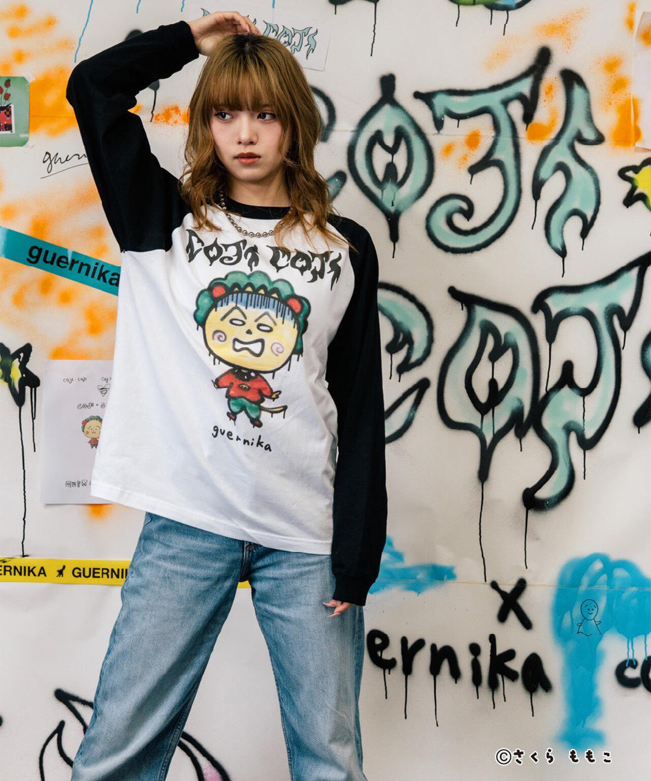 guernika/ゲルニカ/Drooping COJI-COJI Raglan Sleeve T-Shirt