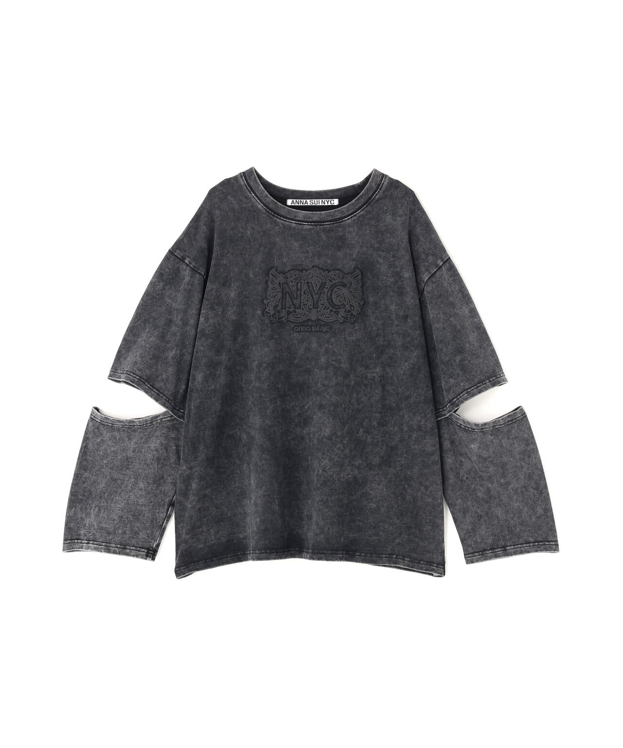 ANNA SUI NYC/アナ スイ エヌワイシー/スリーブスラッシュロングTシャツ