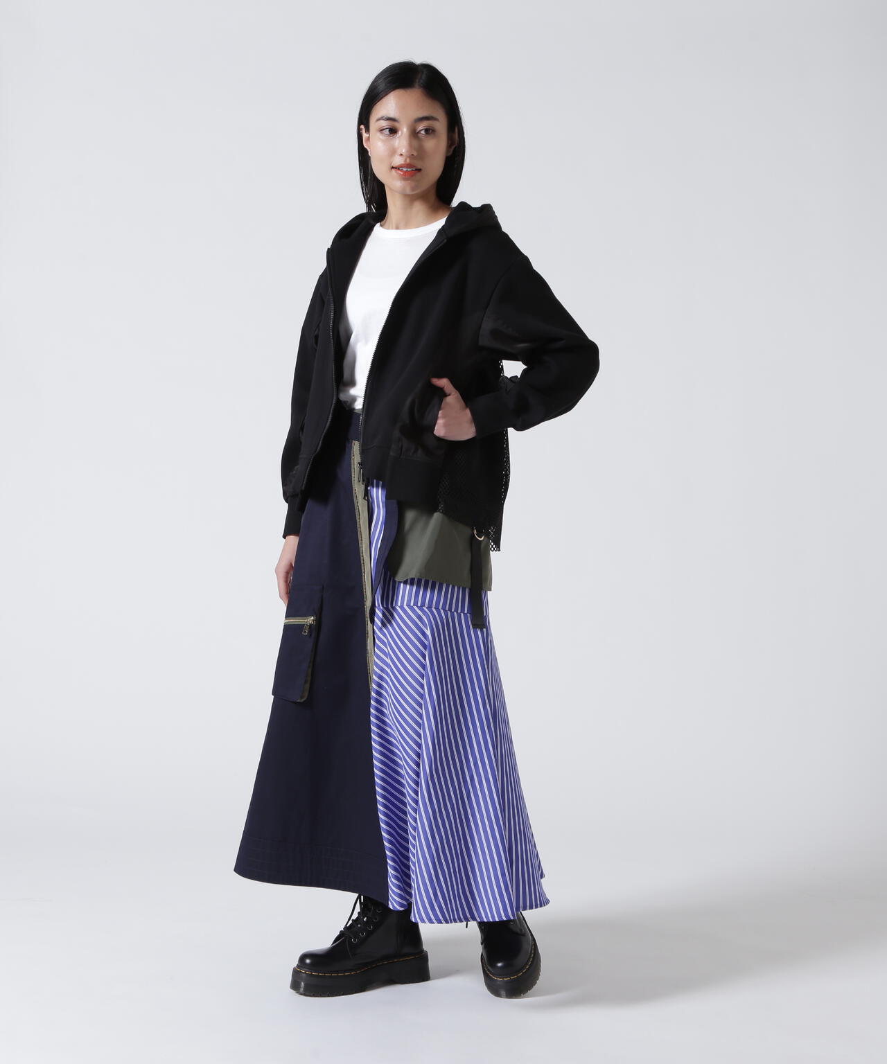 Risley/リズレー/Back mesh hoodie