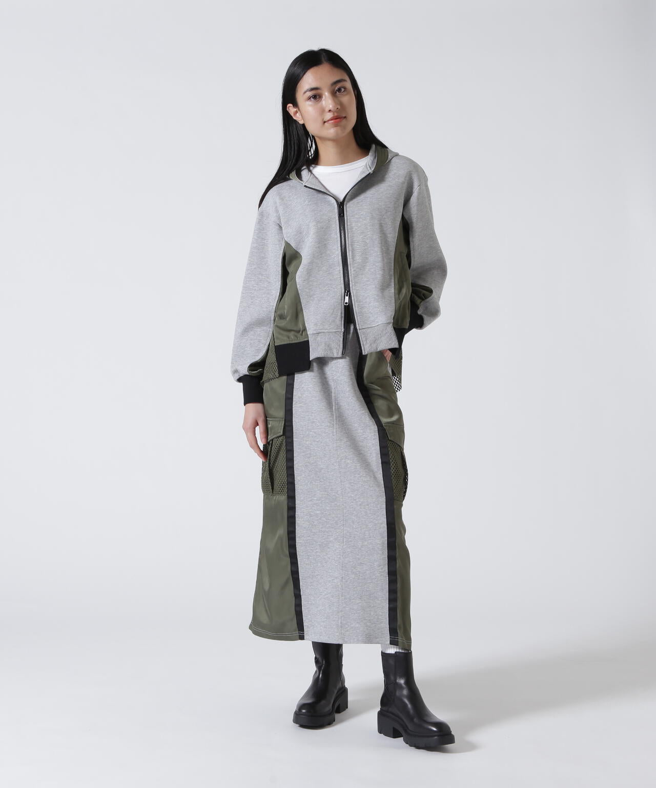 Risley/リズレー/Back mesh hoodie