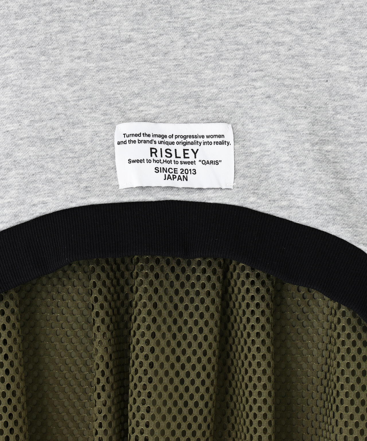 Risley/リズレー/Back mesh hoodie