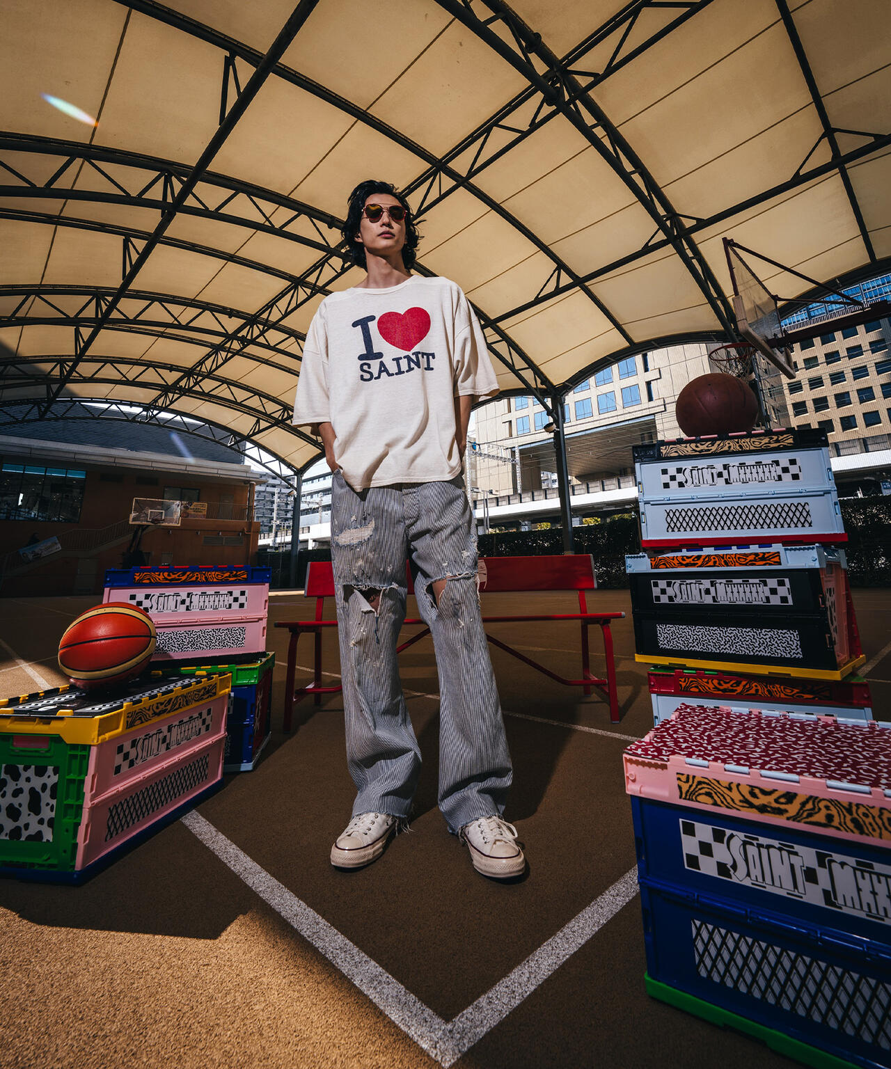 SAINT MICHAEL/セントマイケル/SS T-SHIRT/FOOTBALL/WHITE