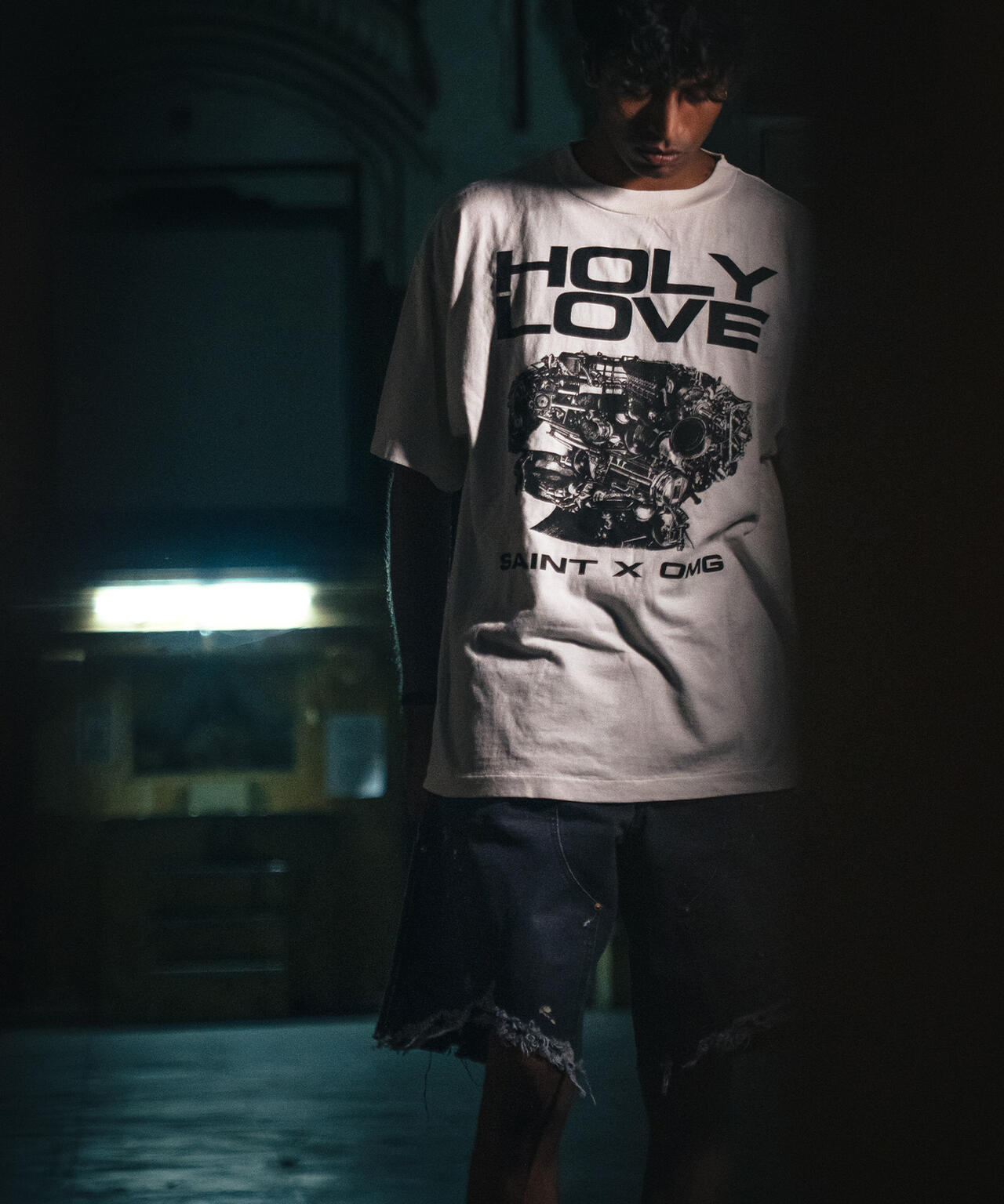 SAINT MICHAEL/セントマイケル/KK_SS T-SHIRT/HOLY LOVE/WHITE