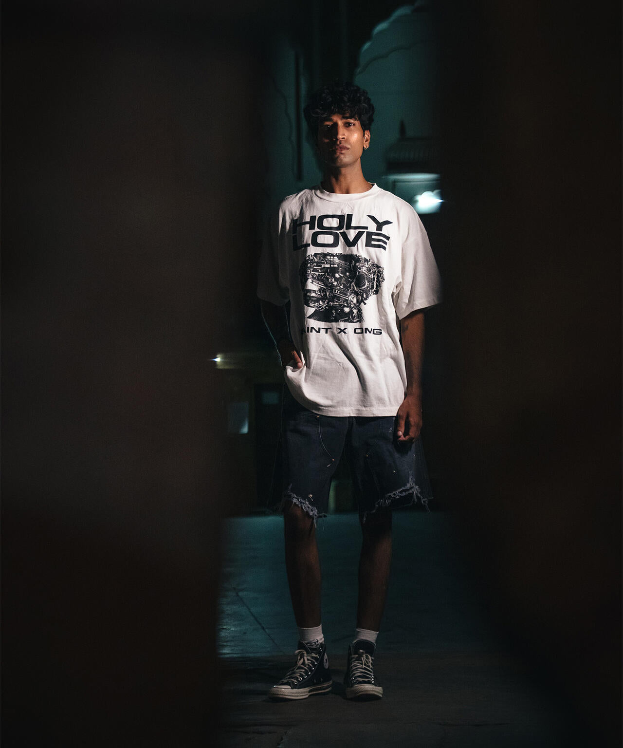 SAINT MICHAEL/セントマイケル/KK_SS T-SHIRT/HOLY LOVE/WHITE