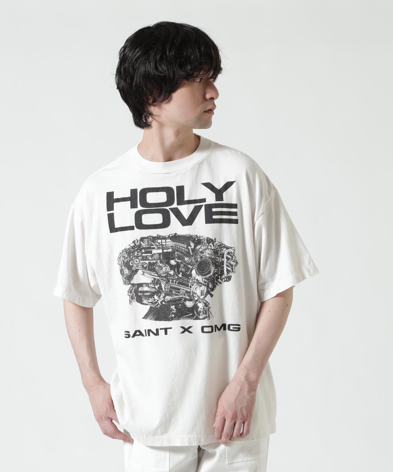 SAINT MICHAEL/セントマイケル/KK_SS T-SHIRT/HOLY LOVE/WHITE