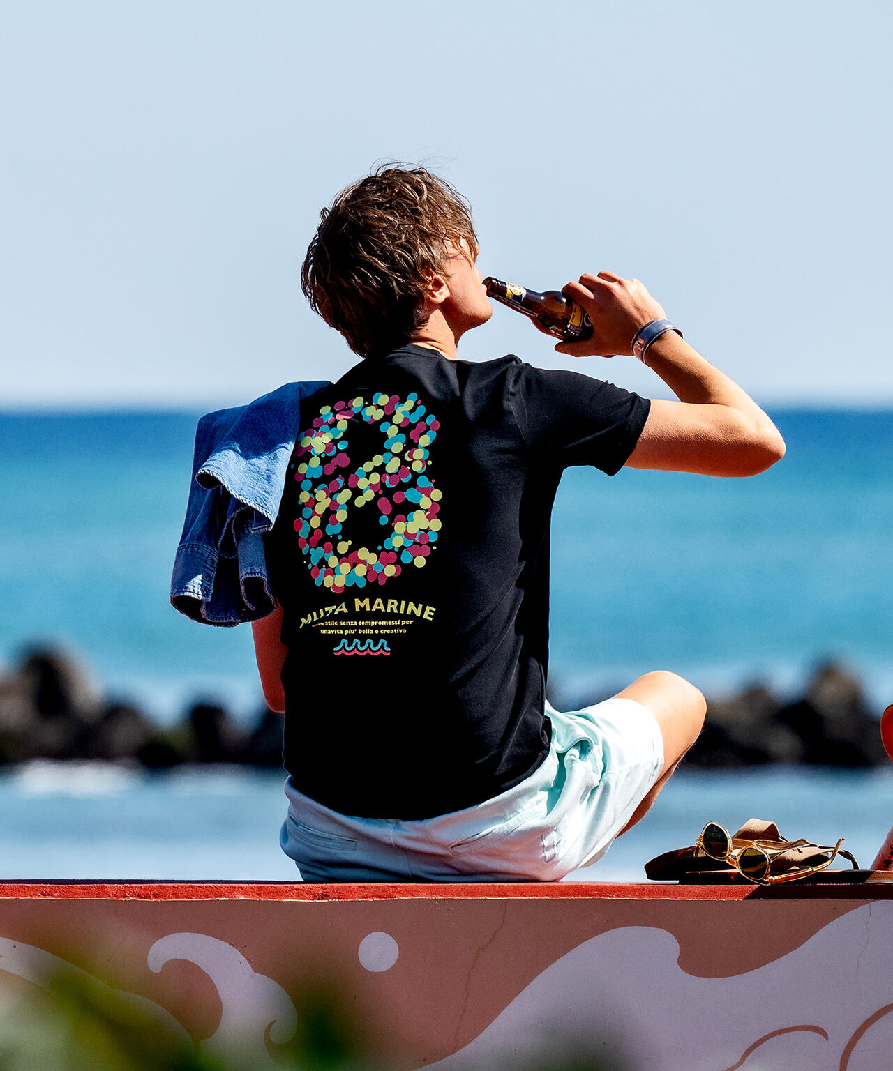 muta MARINE/ムータ マリン/別注 CNFETTI WAVE TEE