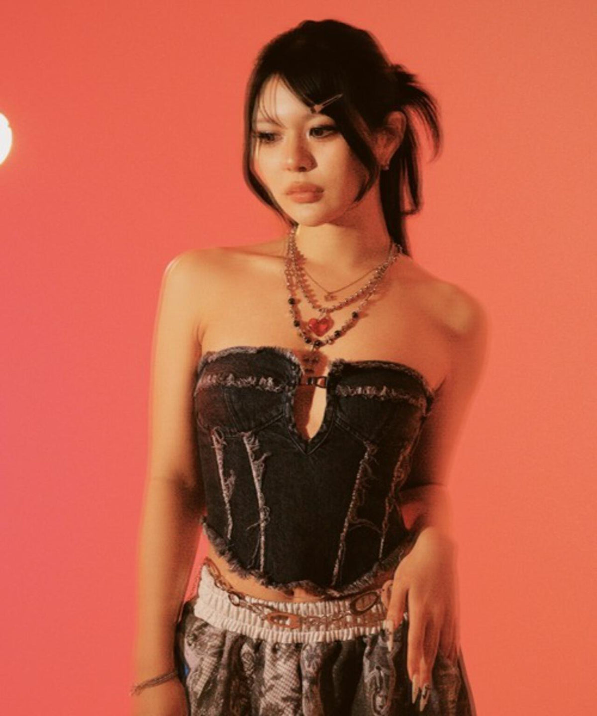MITSUKI/ミツキ/DENIM BISTIER TOP