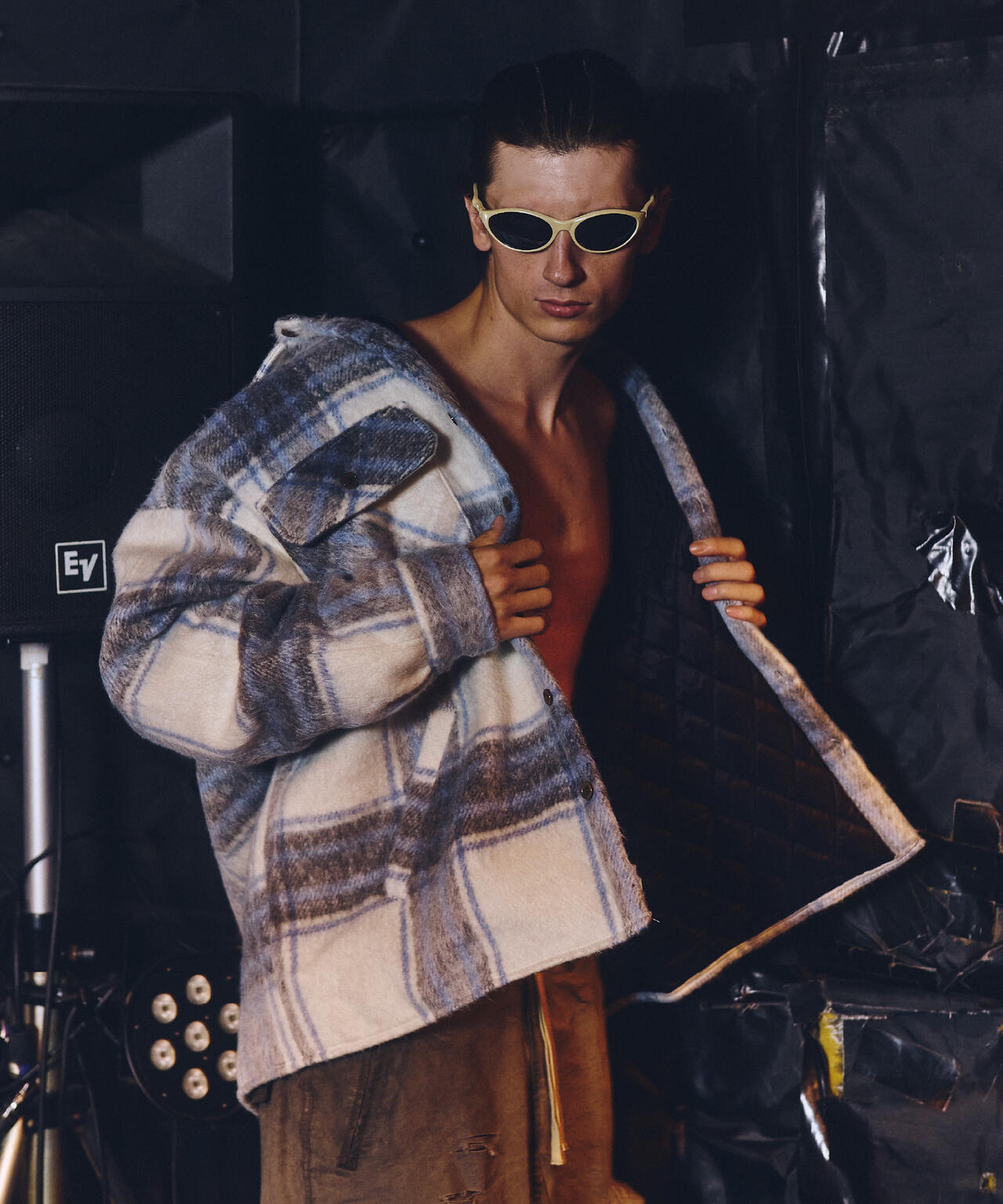 FR(13)NDS/フレンズ/Shaggy Check BLOUSON
