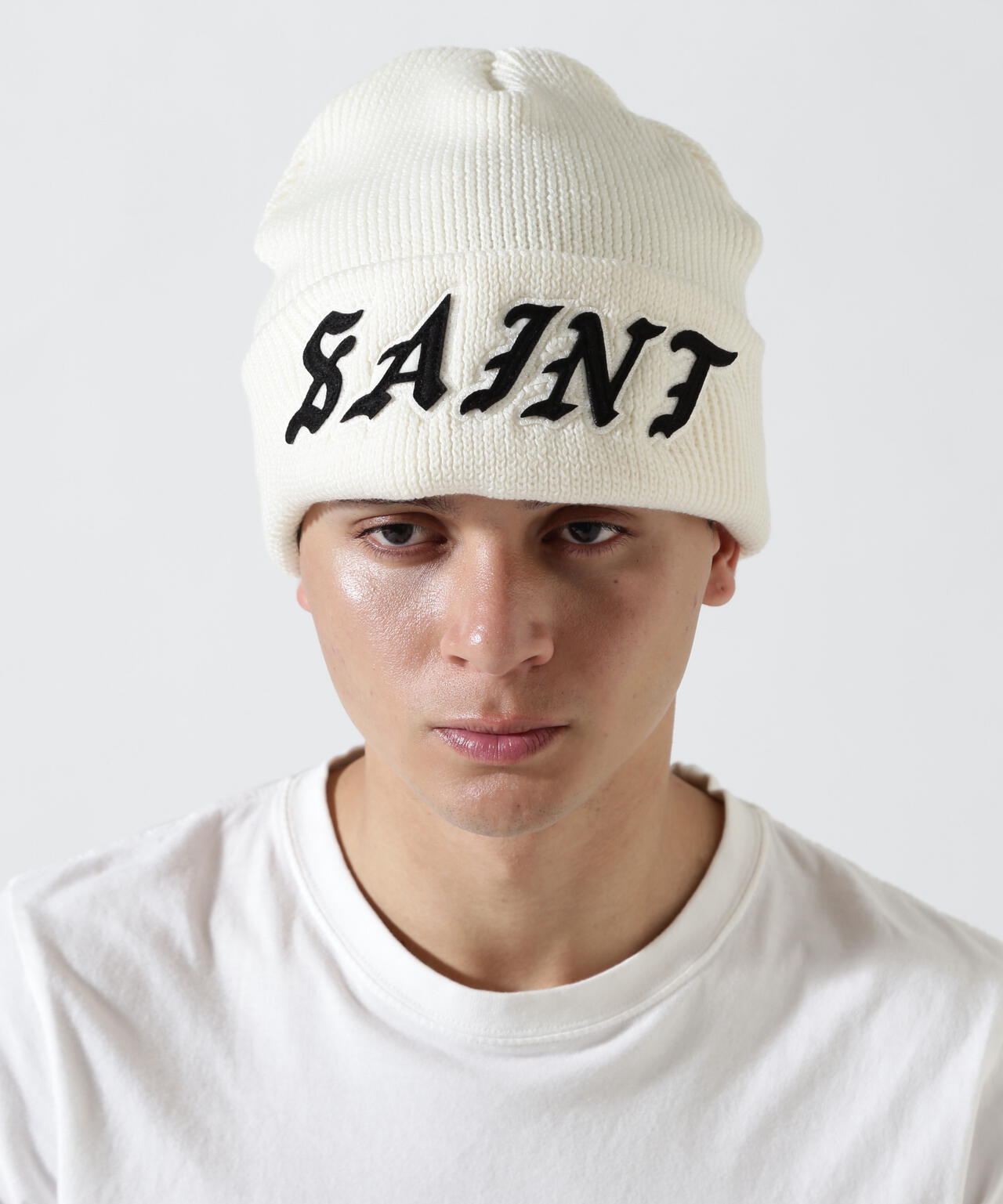 SAINT MICHAEL/セントマイケル/KNIT CAP/SAINT/WHITE