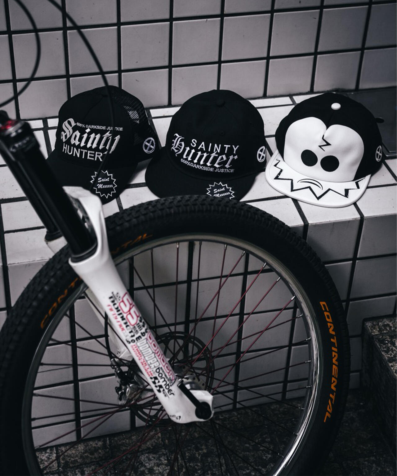 SAINT MICHAEL/セントマイケル/BH＿MESH CAP/HUNTER/BLACK