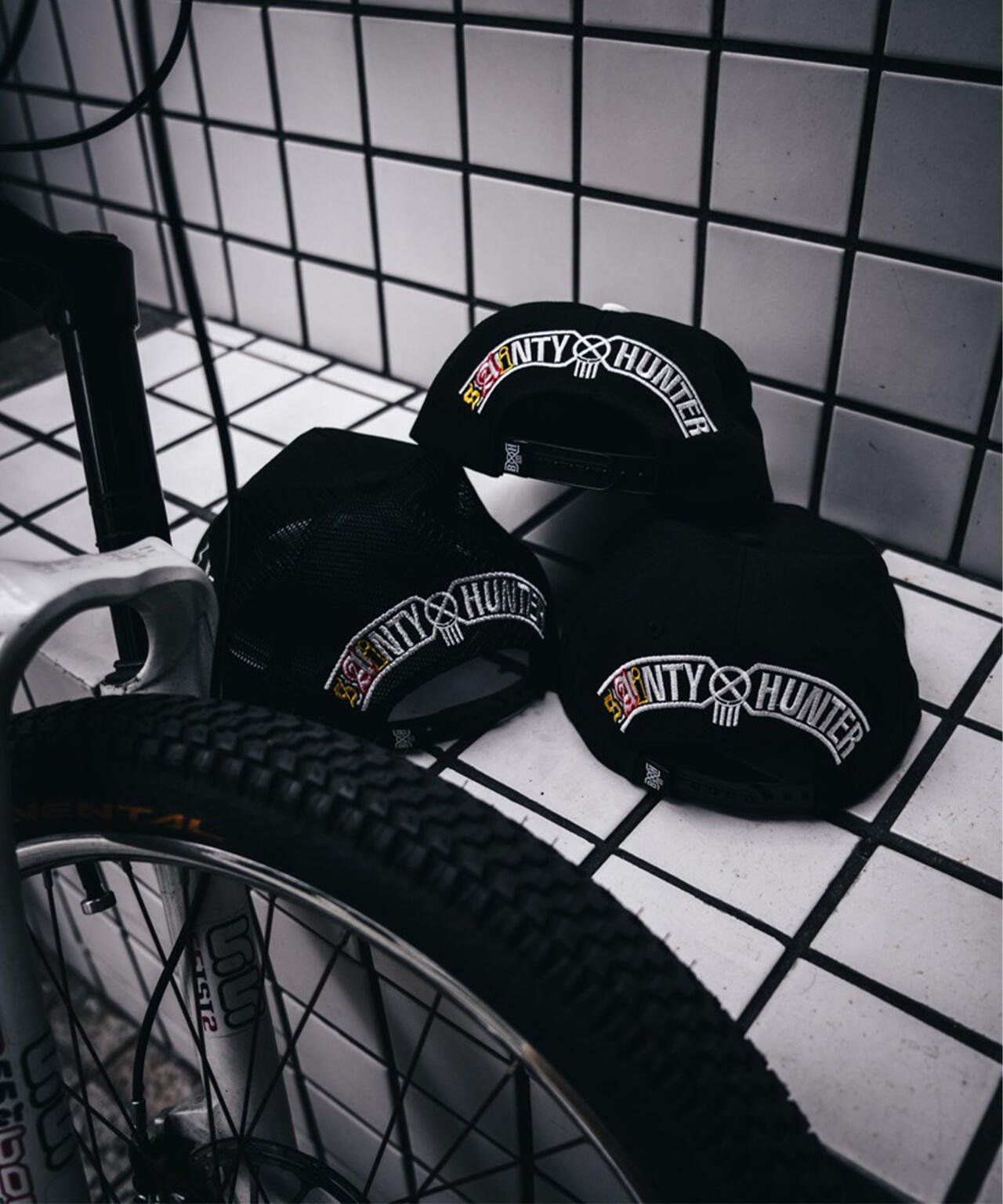 SAINT MICHAEL/セントマイケル/BH＿MESH CAP/HUNTER/BLACK