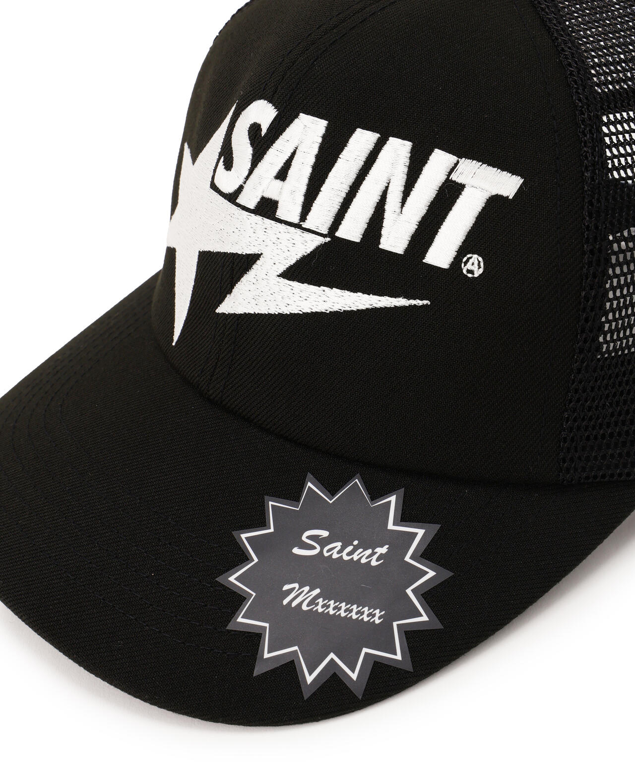 SAINT MICHAEL×A BATHING APE/BAPE_MESH CAP/BLK