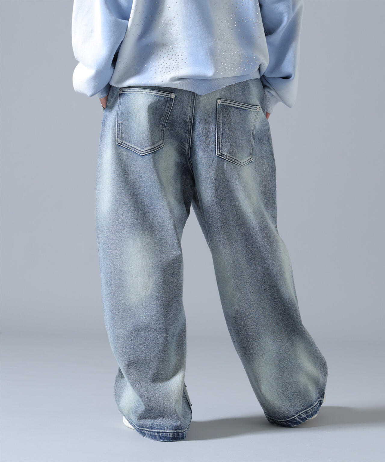 FR(13)NDS/フレンズ/LINE STONE BUGGY DENIM