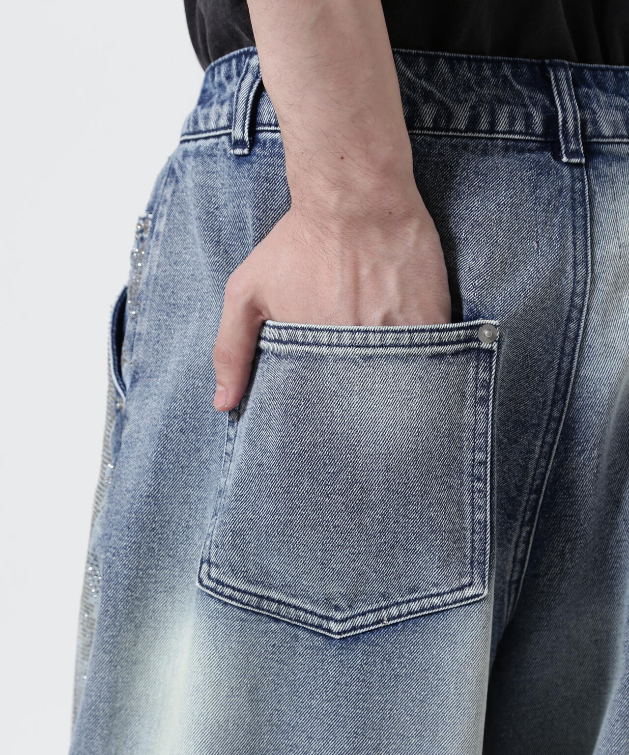 FR(13)NDS/フレンズ/LINE STONE BUGGY DENIM