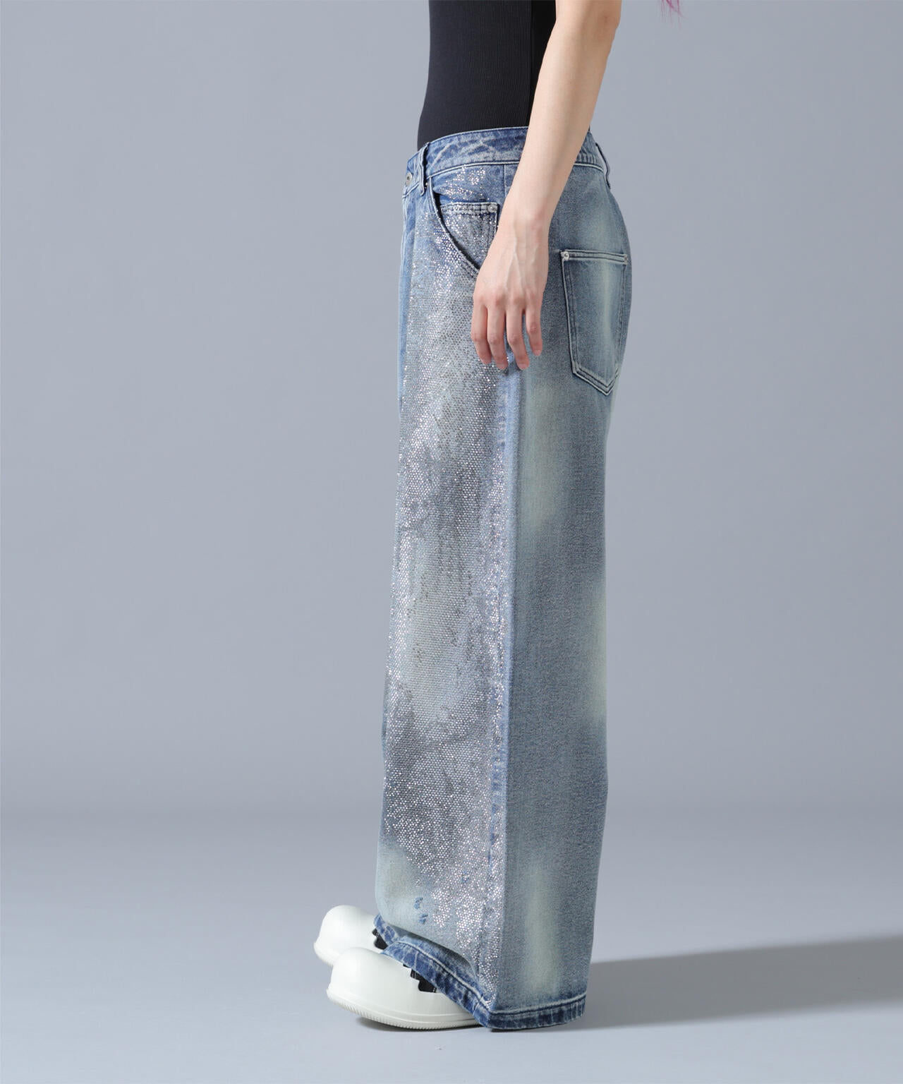 FR(13)NDS/フレンズ/LINE STONE BUGGY DENIM