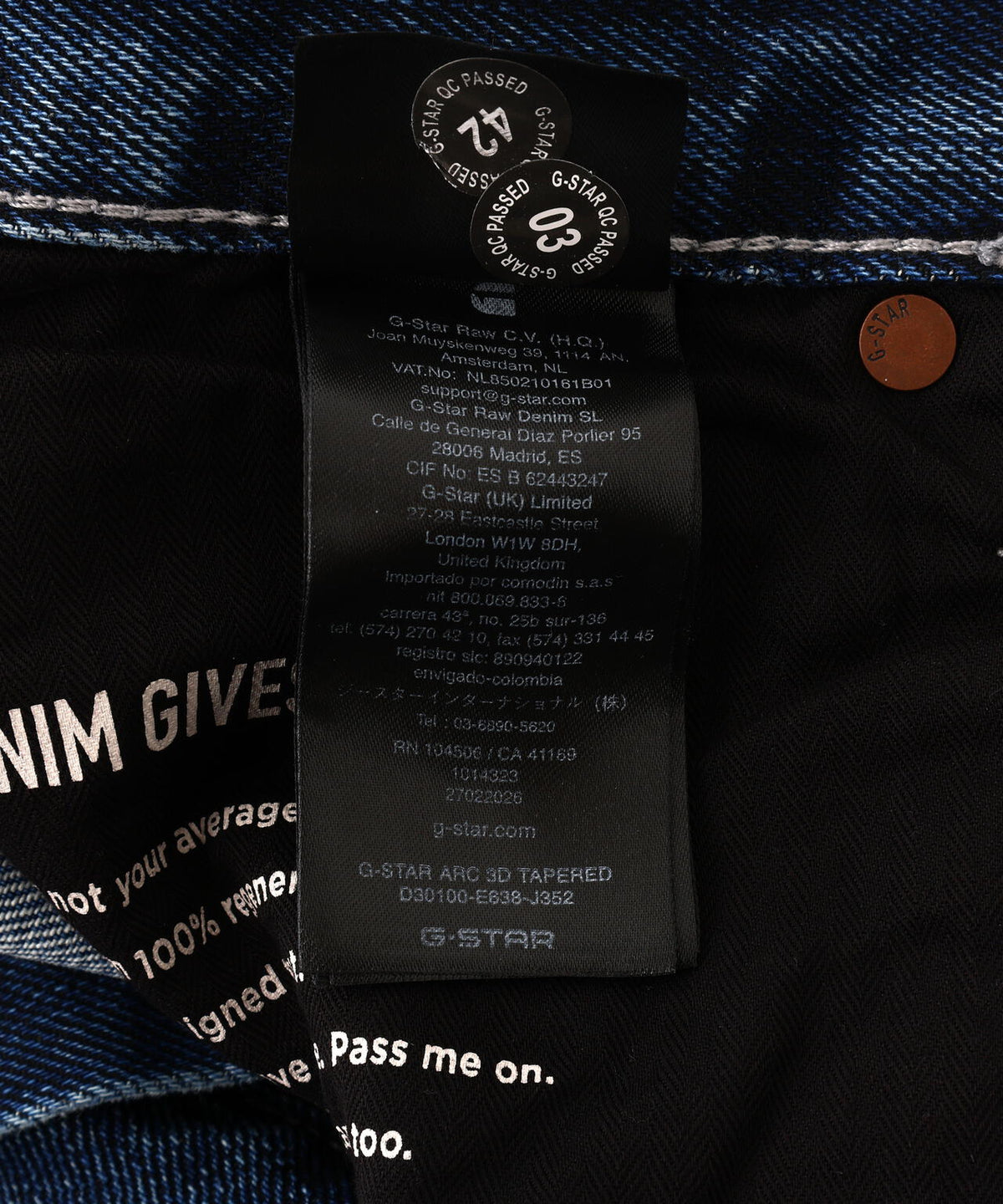 G-STAR/ジースター/ARC TAPERED JEANS