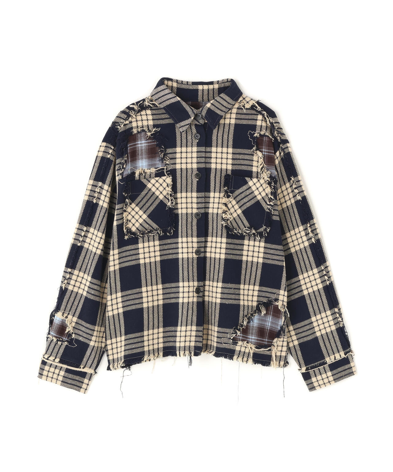 FR(13)NDS/フレンズ/WOMEN DAMAGE CHECK SHIRT