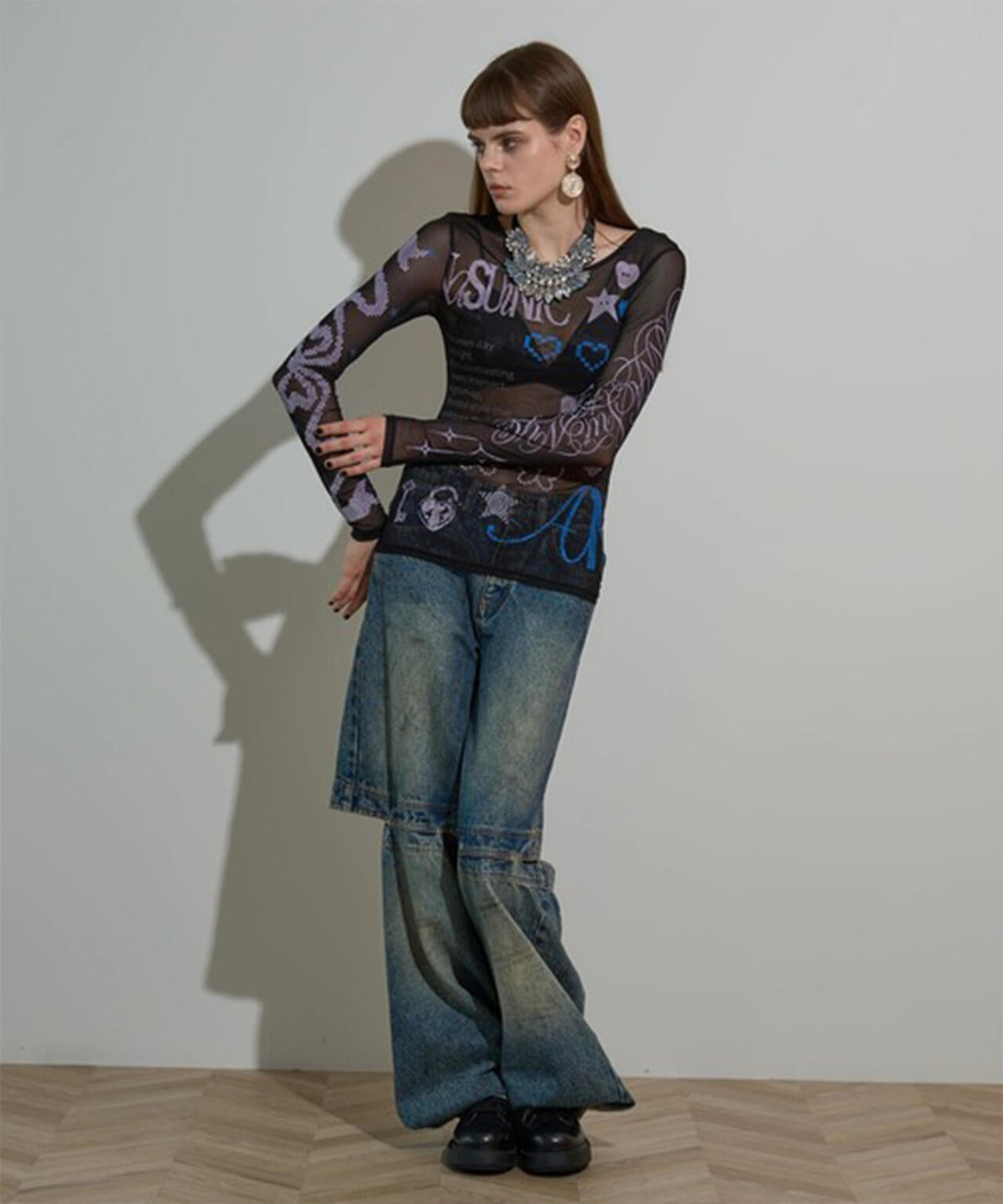 anna sui nyc/アナ スイ エヌワイシー/コラージュシアートップス
