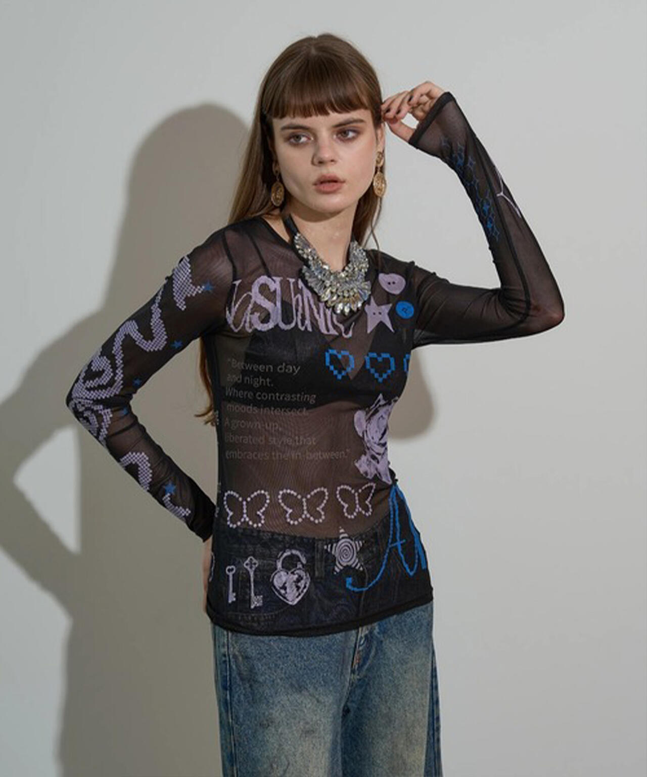 anna sui nyc/アナ スイ エヌワイシー/コラージュシアートップス