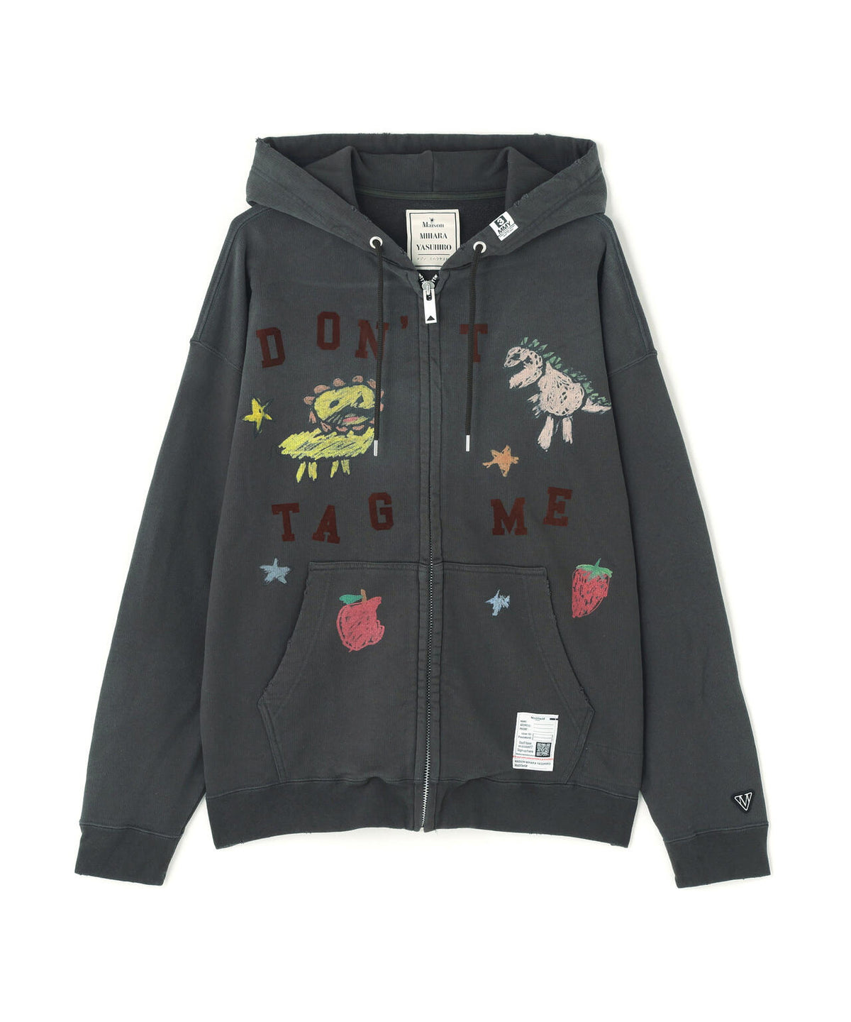 Maison MIHARAYASUHIRO/メゾン ミハラヤスヒロ/KIDS DOODLE PRINTED ZIP-UP HOODIE