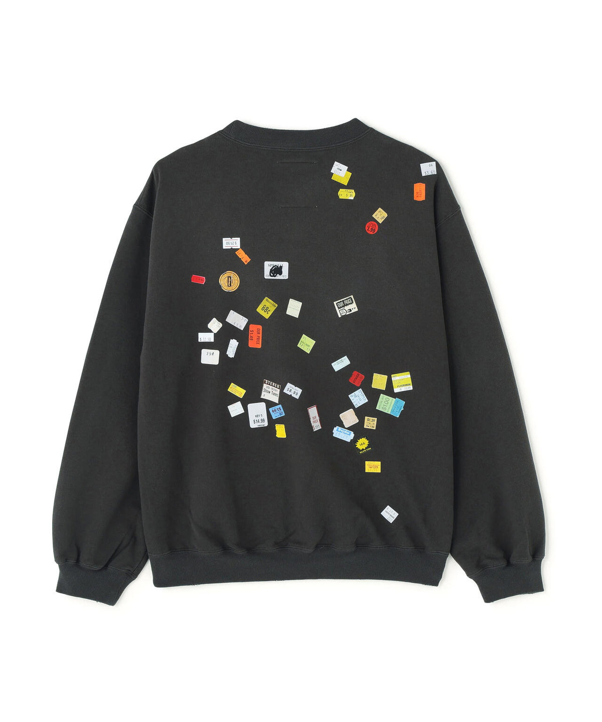 Maison MIHARAYASUHIRO/メゾン ミハラヤスヒロ/PRICE TAG STICKER PRINTED SWEATSHIRT