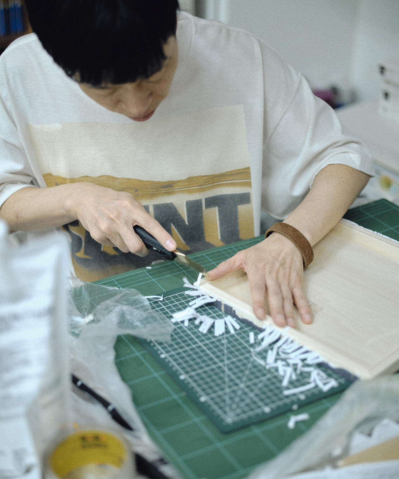 SAINT MICHAEL/セントマイケル/KK_SS T-SHIRT/DESERT/WHITE