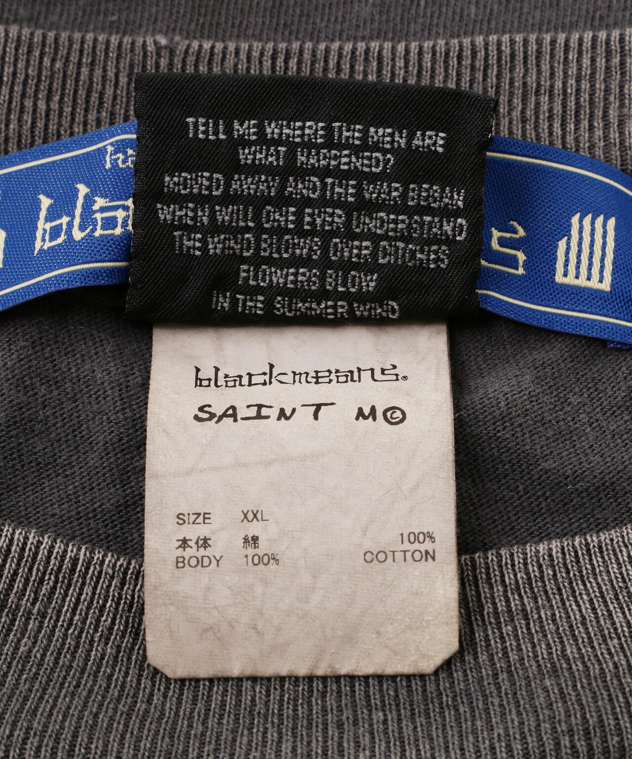 SAINT MICHAEL/セントマイケル/BKM_SS T-SHIRT/SAINT MEANS/BLACK