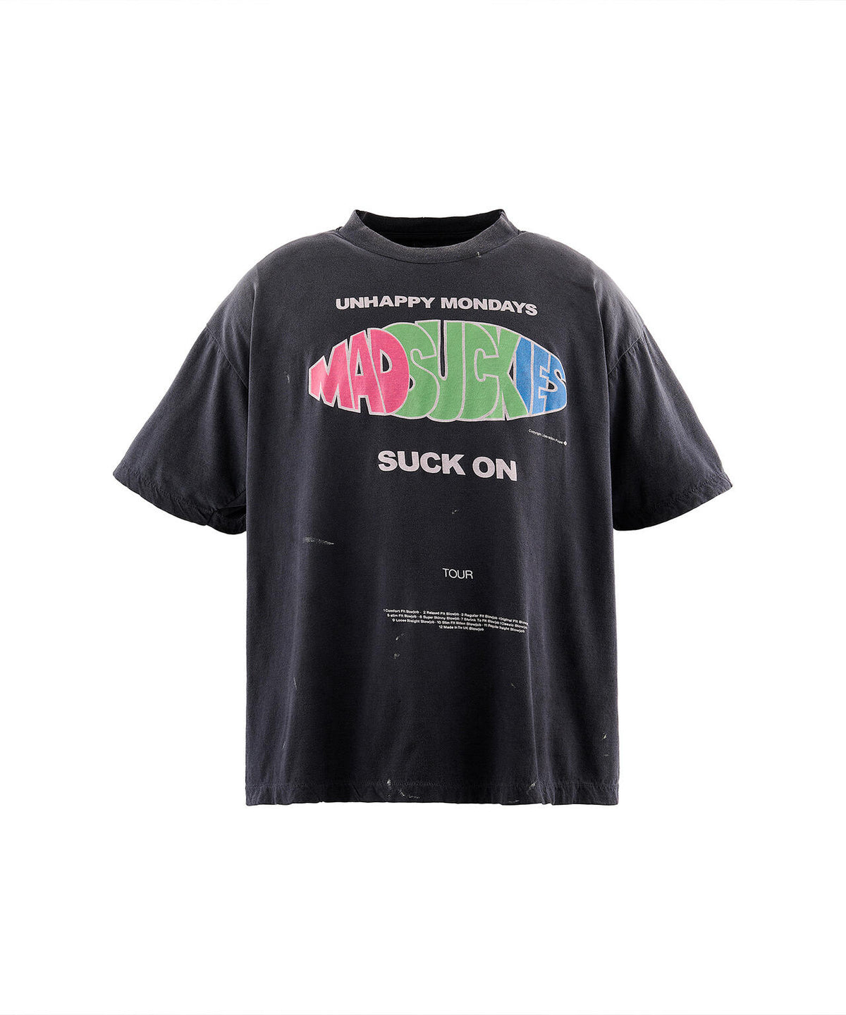 SAINT MICHAEL/セントマイケル/MDS_SS T-SHIRT/SUCK ON/BLACK