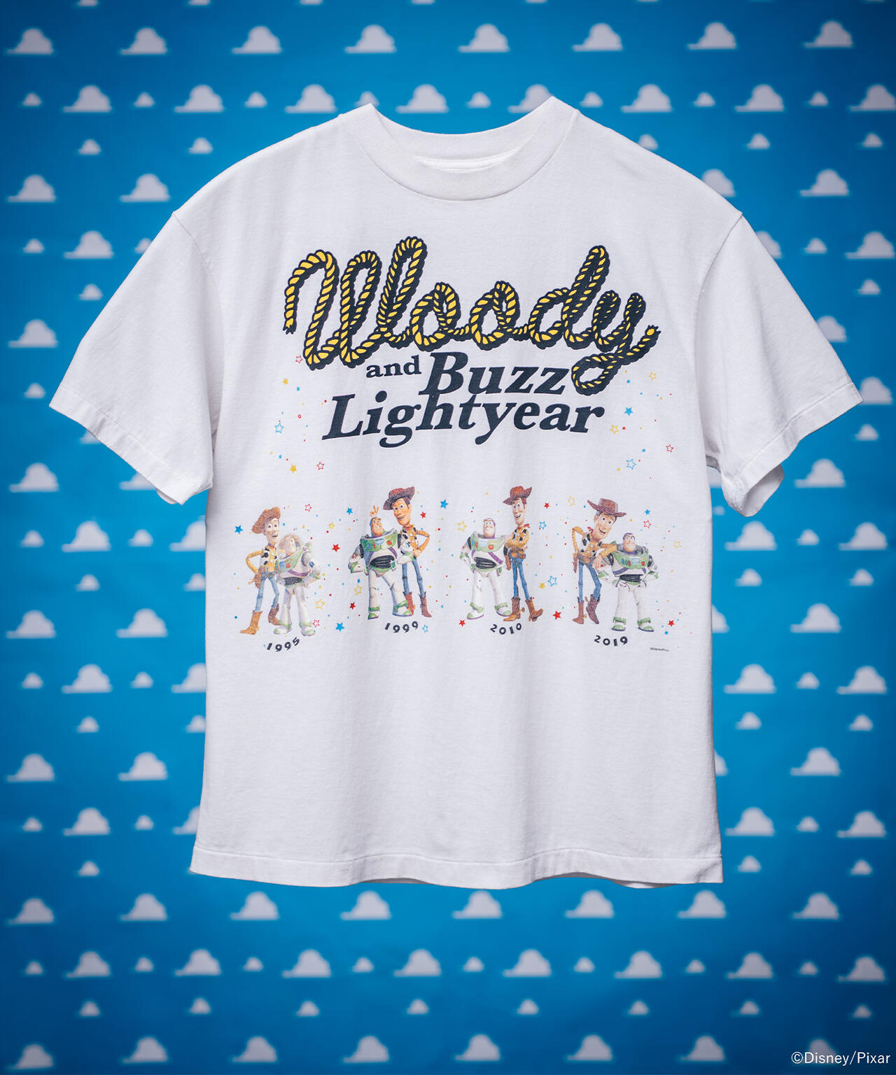 SAINT MICHAEL/セントマイケル/PIXAR_SS T-SHIRT/Woody&Buzz/WHITE