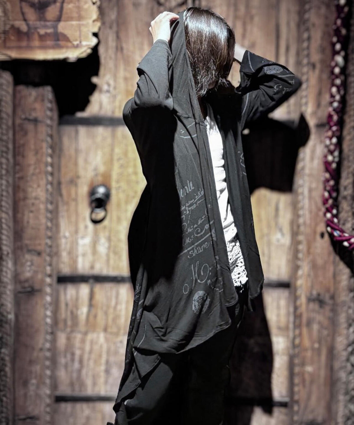 SHARE SPIRIT/シェアースピリット/PRINT LONG CARDIGAN