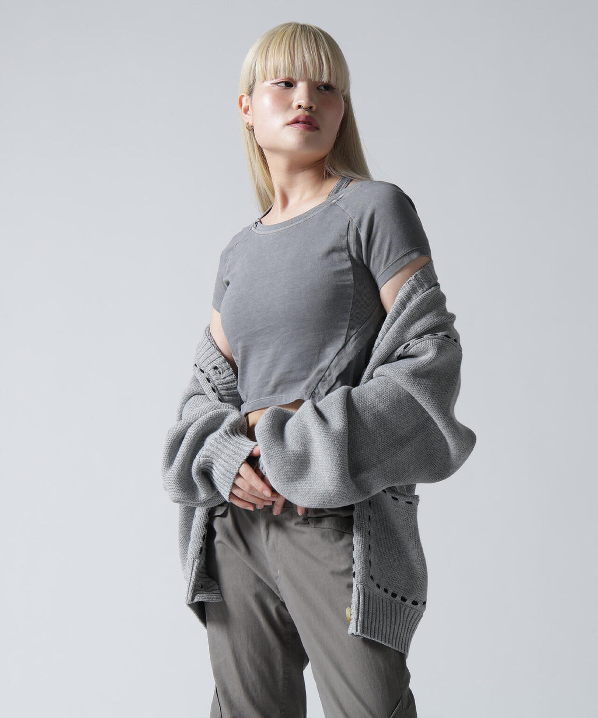 FR(13)NDS/フレンズ/WOMEN STITCH KNIT CARDIGAN