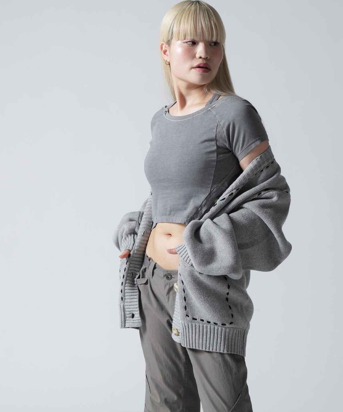 FR(13)NDS/フレンズ/WOMEN STITCH KNIT CARDIGAN