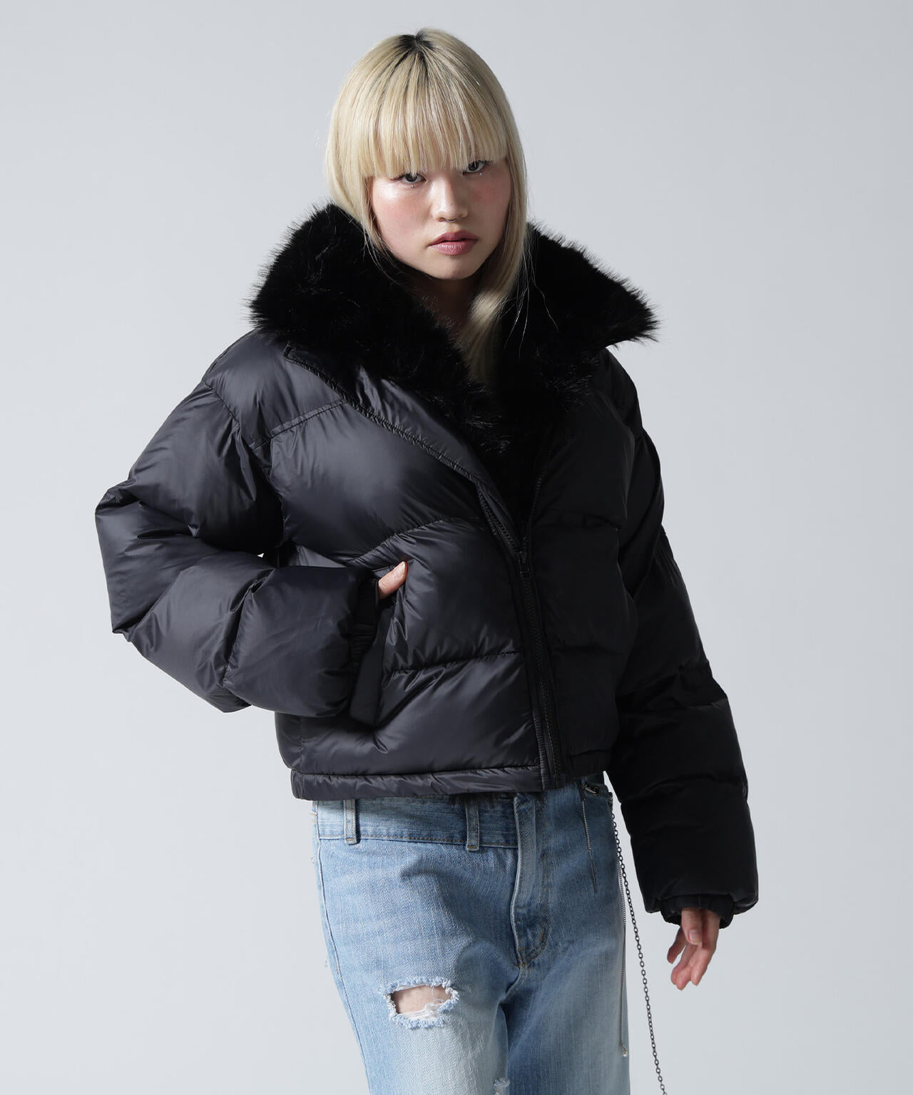 FR(13)NDS/フレンズ/NYLON FUR STAND BLOUSON