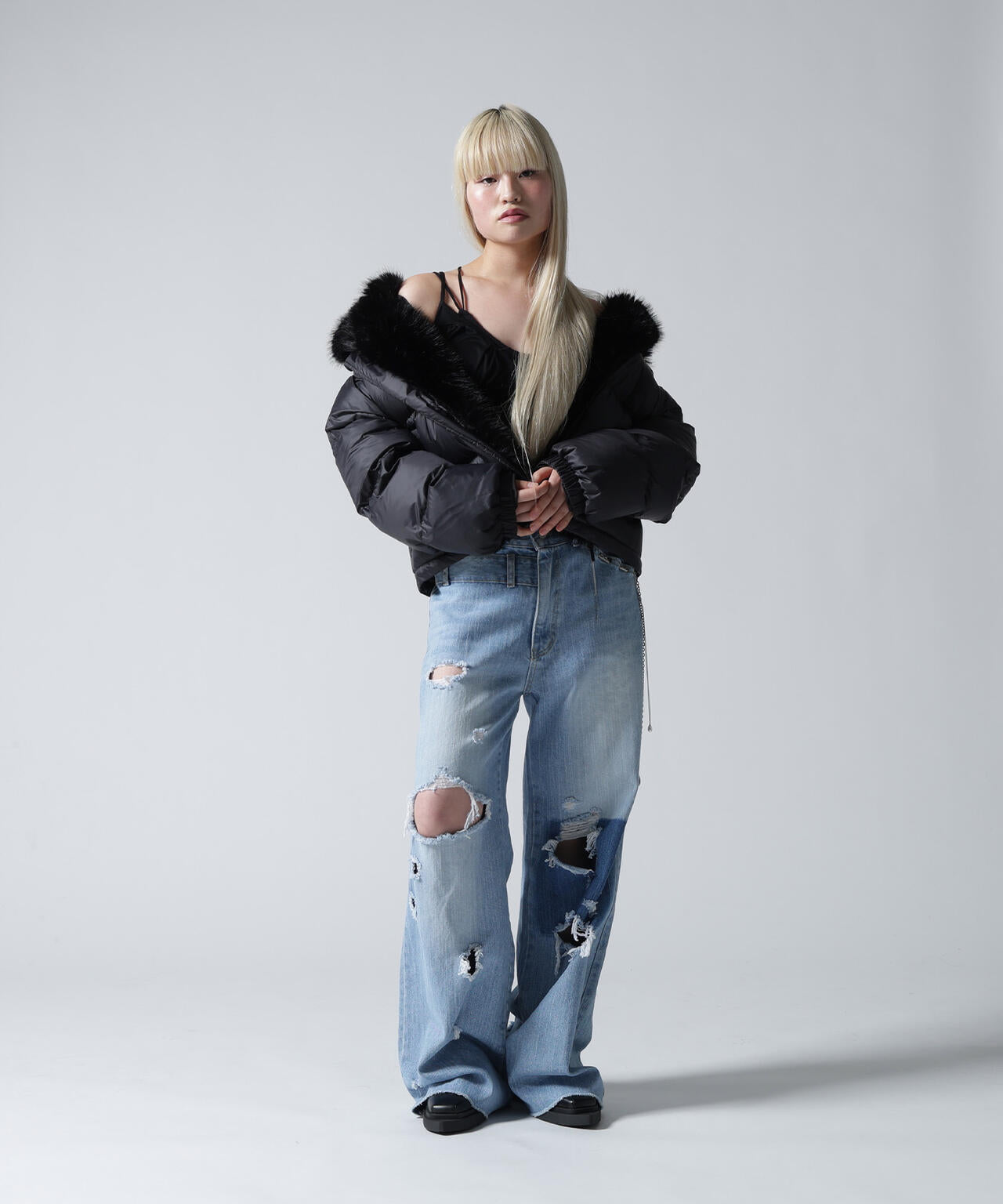 FR(13)NDS/フレンズ/NYLON FUR STAND BLOUSON