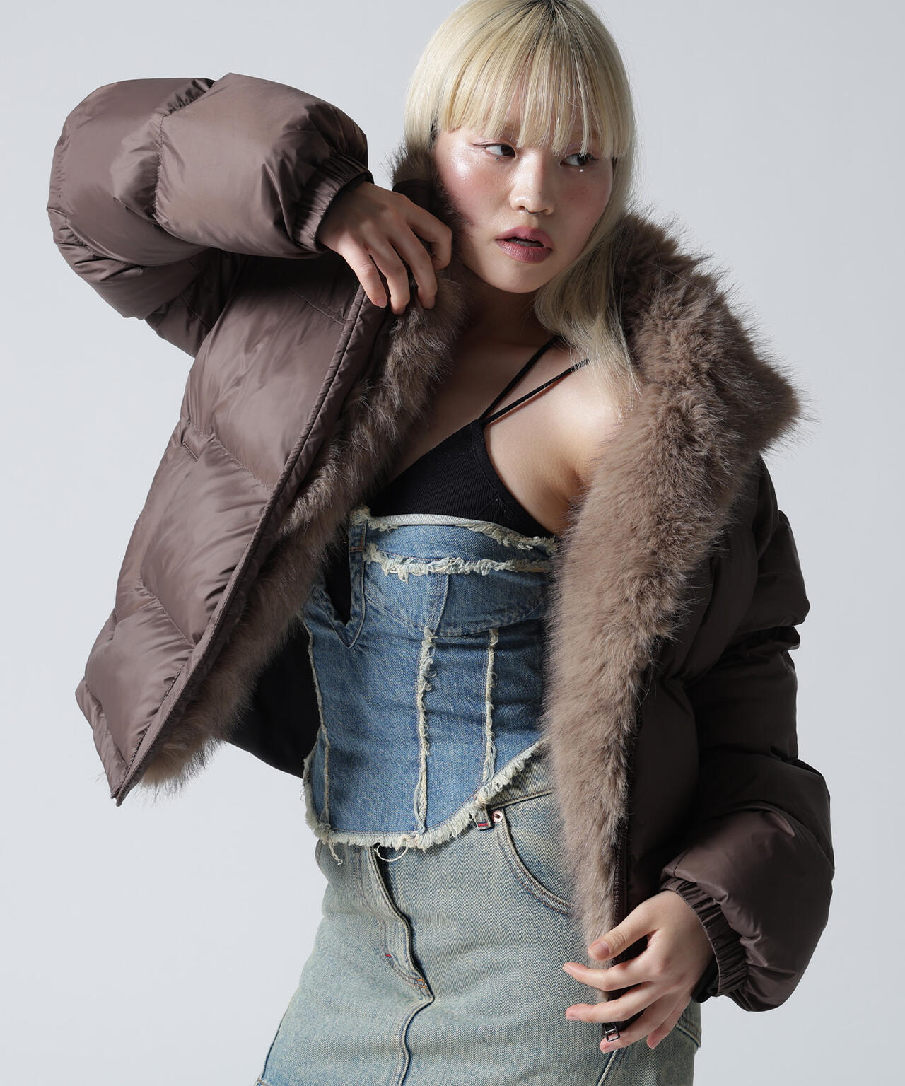 FR(13)NDS/フレンズ/NYLON FUR STAND BLOUSON