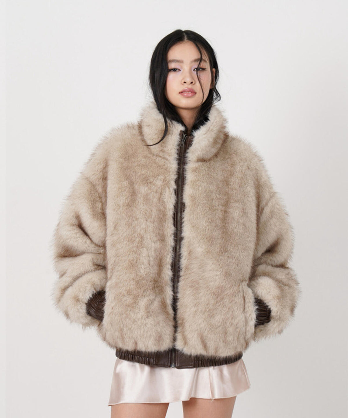 MITSUKI/ミツキ/FAUX LEATHER REVERSIBLE BLOUSON