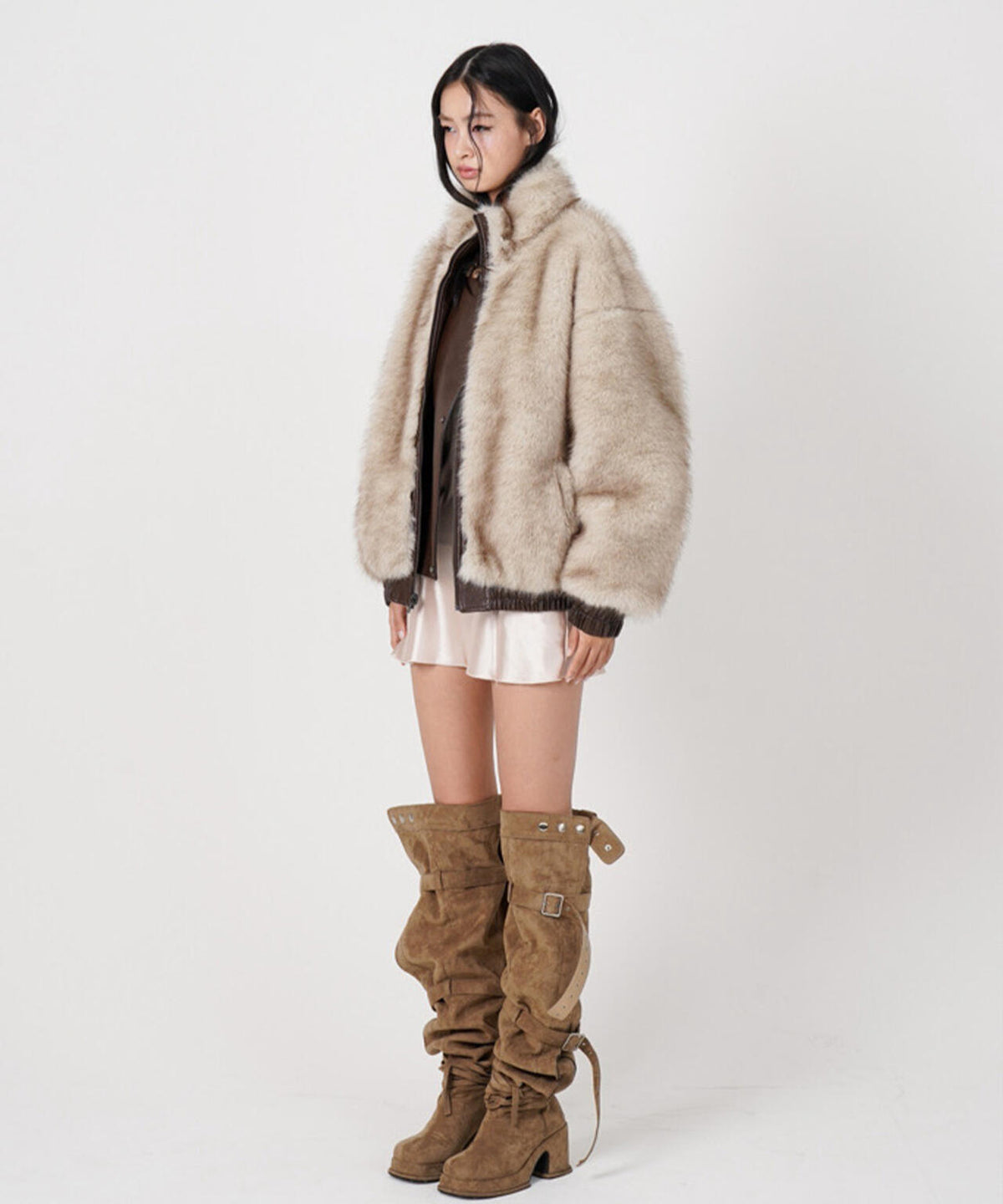 MITSUKI/ミツキ/FAUX LEATHER REVERSIBLE BLOUSON