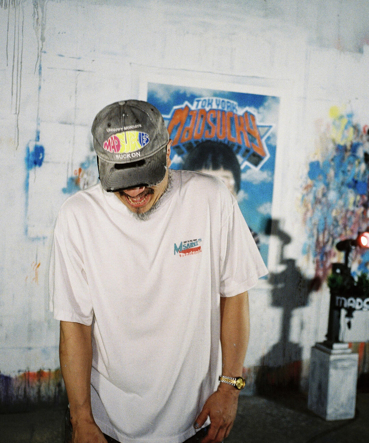 SAINT MICHAEL/セントマイケル/MDS_CAP/SUCK ON/CHARCOAL