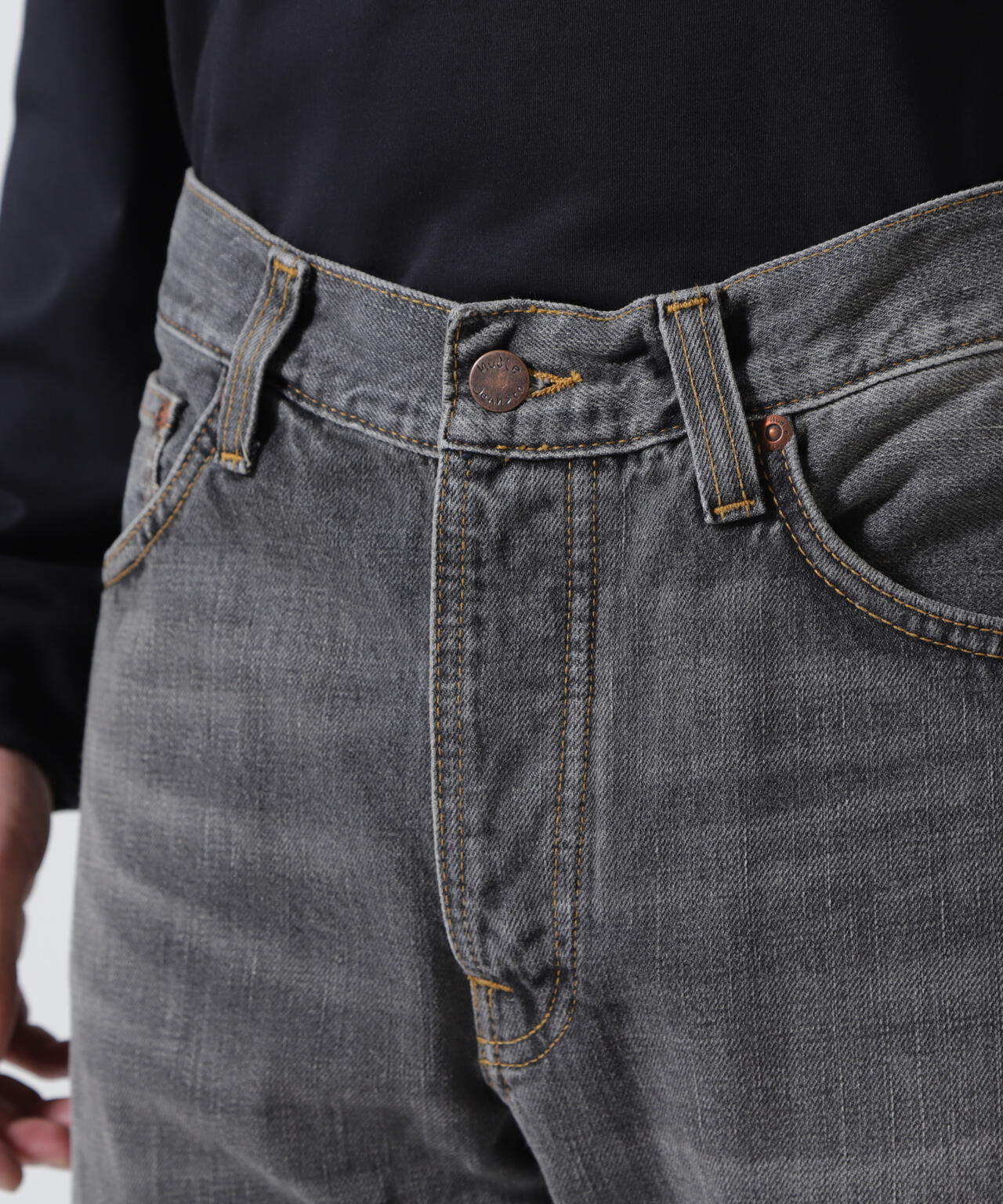 NUDIE JEANS/ヌーディージーンズ/Steady Eddie II Grey Crosshatch